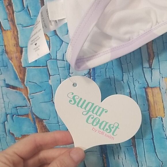 SUGAR Coast by Lolli Swim polka dot bikini top - Picture 4 of 9